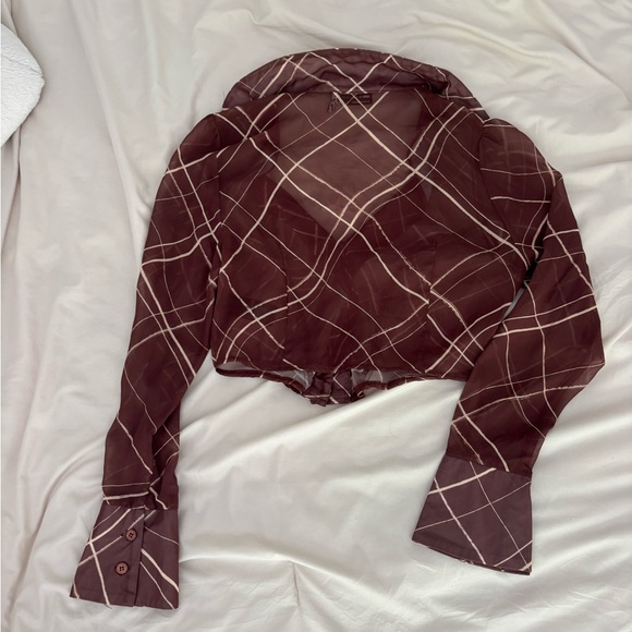 ASOS Cropped Button Up Top - Picture 4 of 5